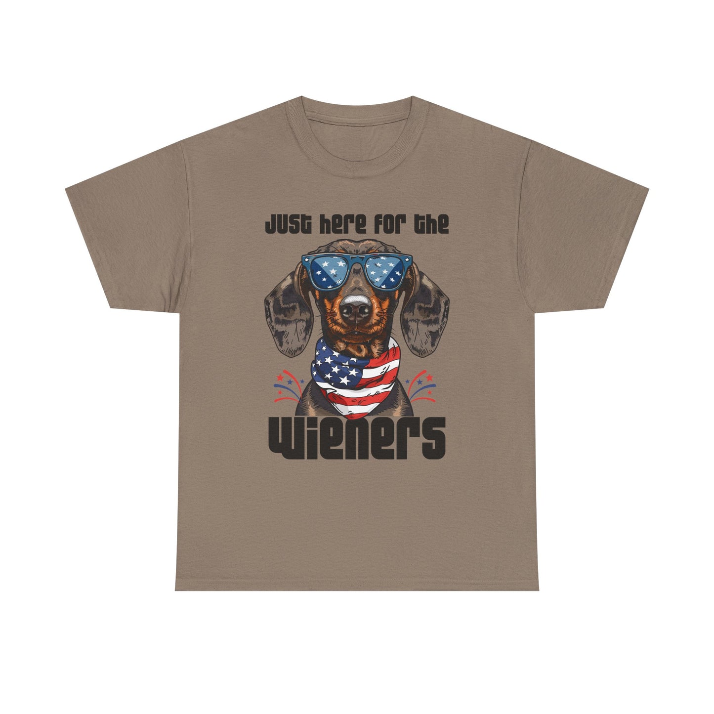 Just Here for the Wieners Fourth of July Tee