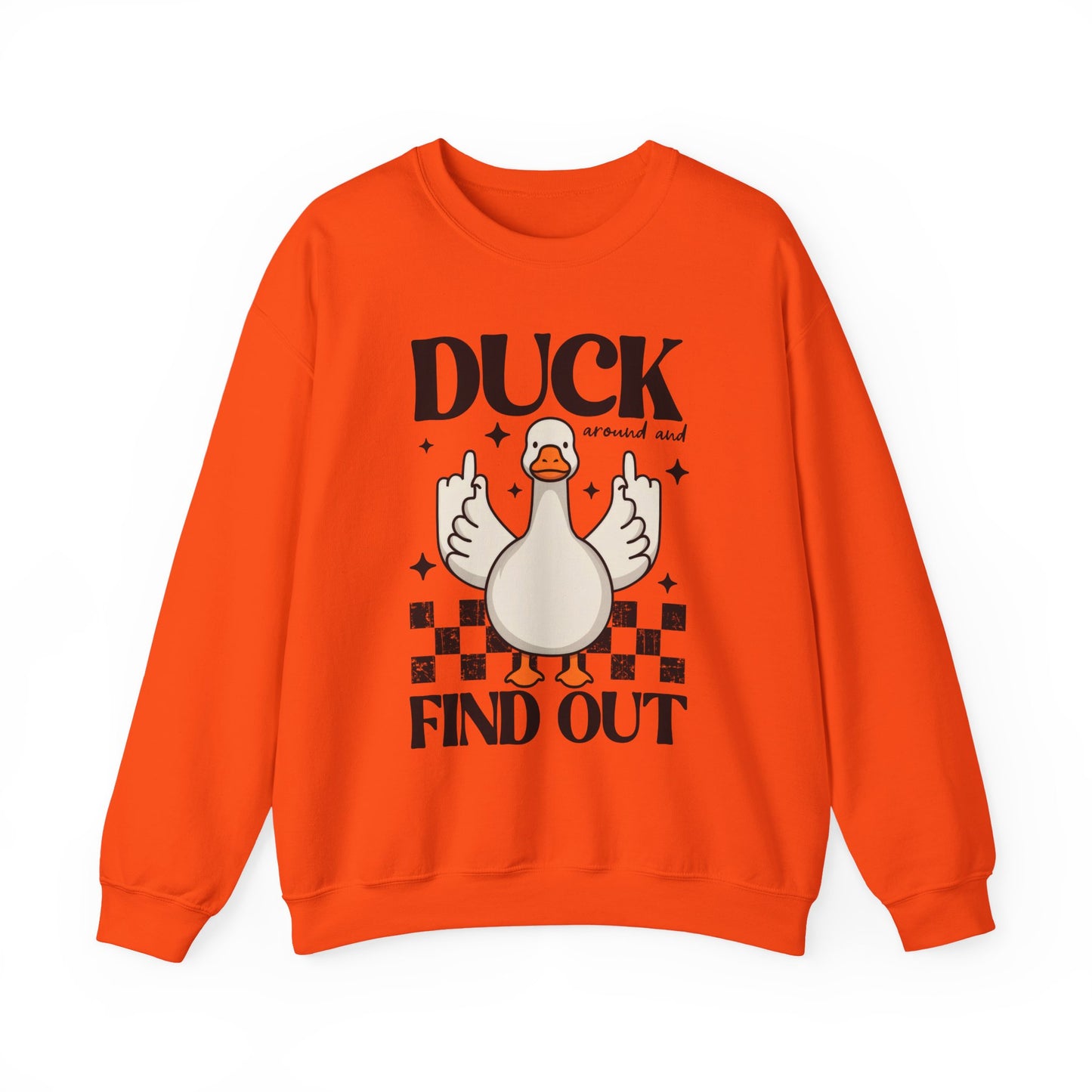 Whimsical Duck Graphic Sweatshirt - Fun Cozy Apparel for Animal Lovers, Ideal Gift for Birthdays, Holidays, Casual Wear, Funny Gift