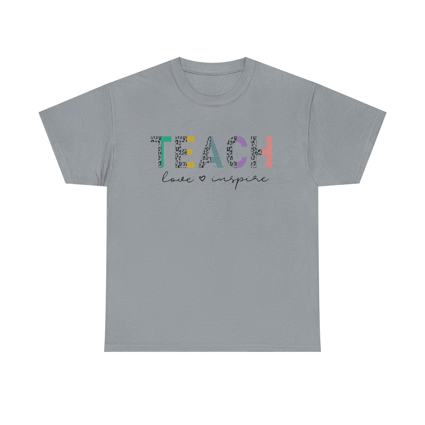 Cheeta Print Unisex Tee - Teach Love and Inspire Shirt