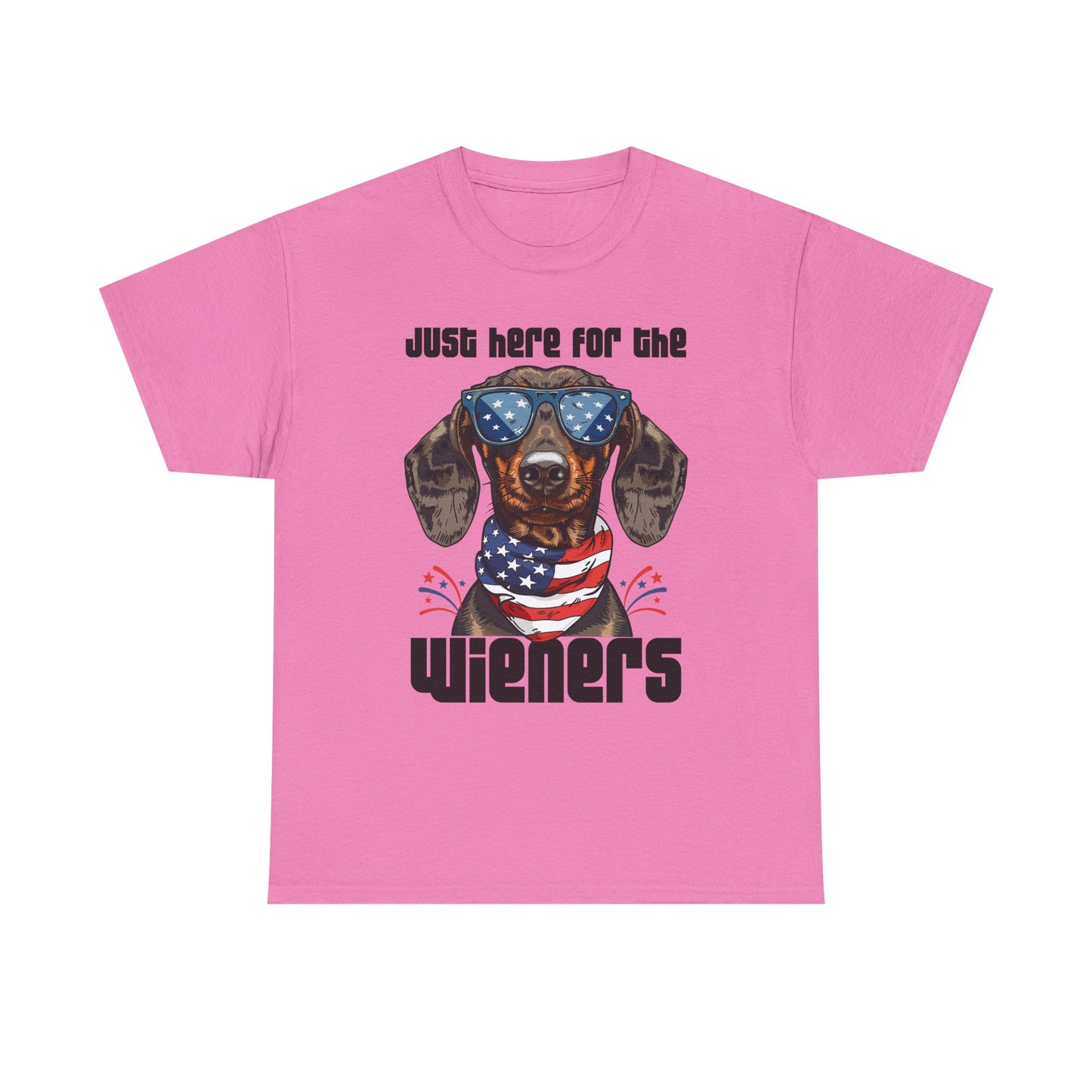 Just Here for the Wieners Fourth of July Tee