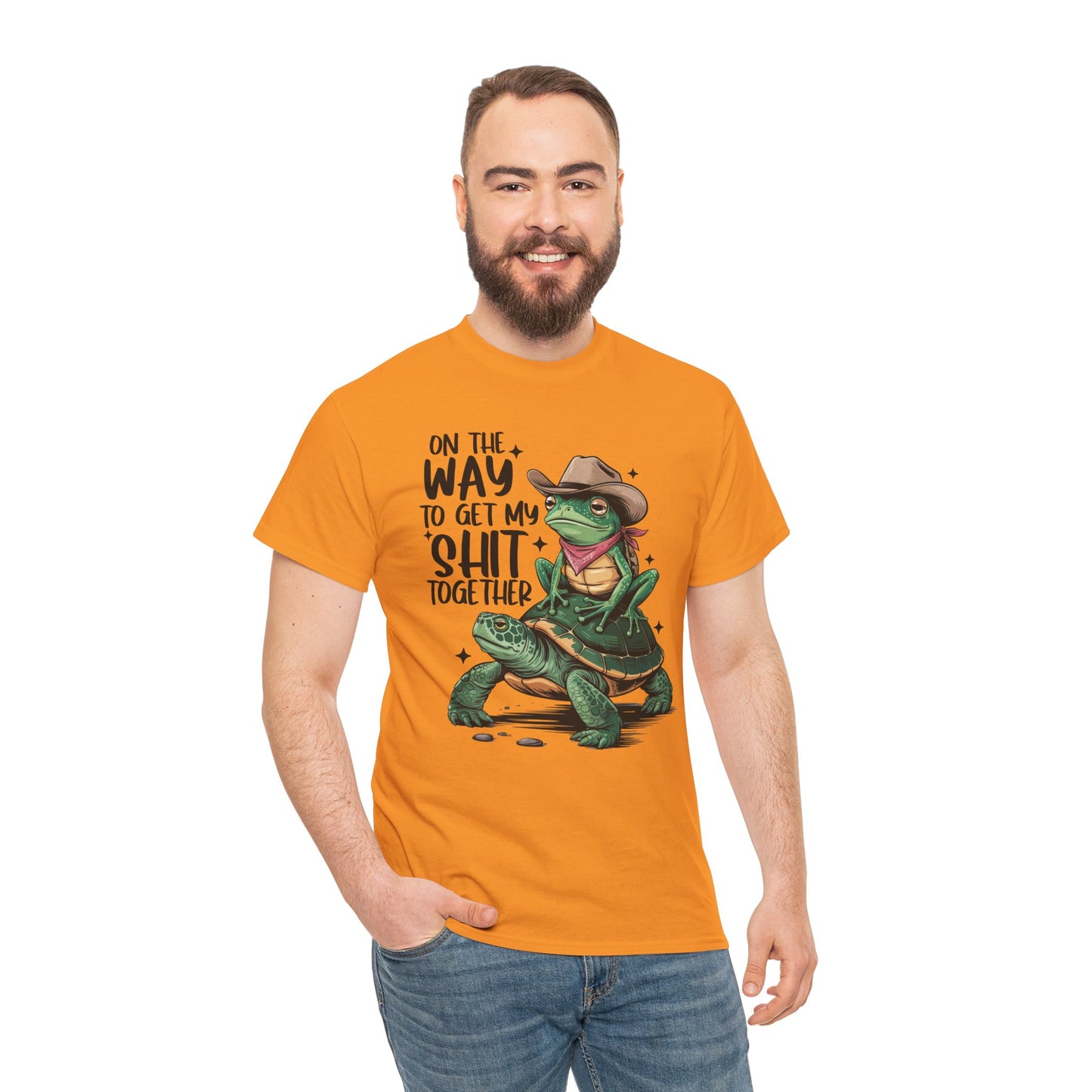 Graphic Tee - Frog Riding a Turtle On My Way To Get My Shit Together Tshirt