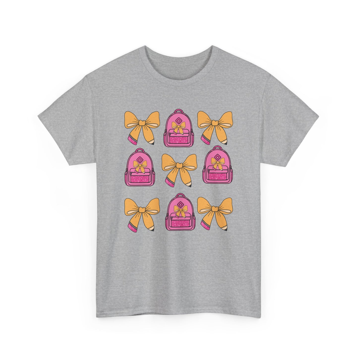 Cute Bow and Backpack Tee - Fun, Comfortable Unisex T-Shirt, Perfect for School Days, Gifts for Kids, Back to School, Casual Wear, [...]