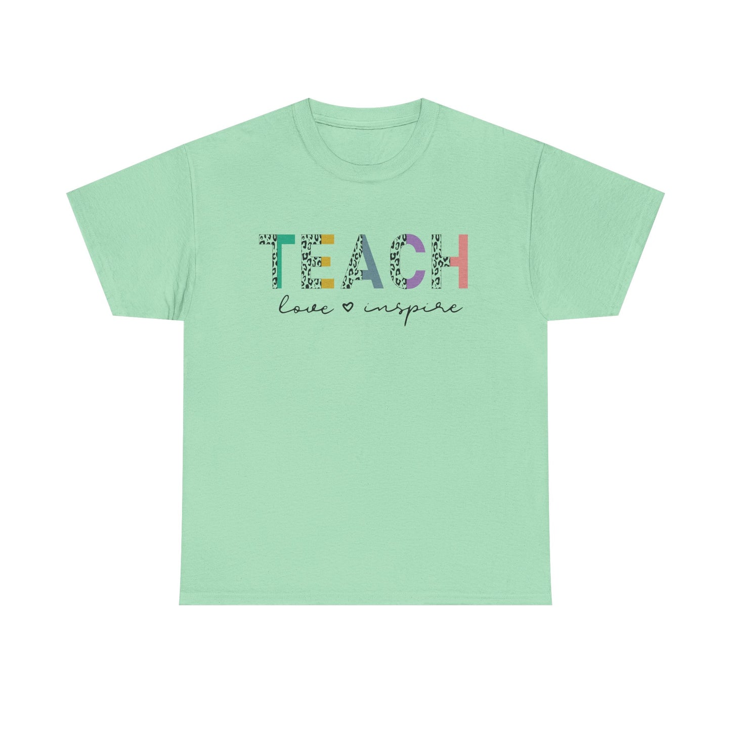 Cheeta Print Unisex Tee - Teach Love and Inspire Shirt