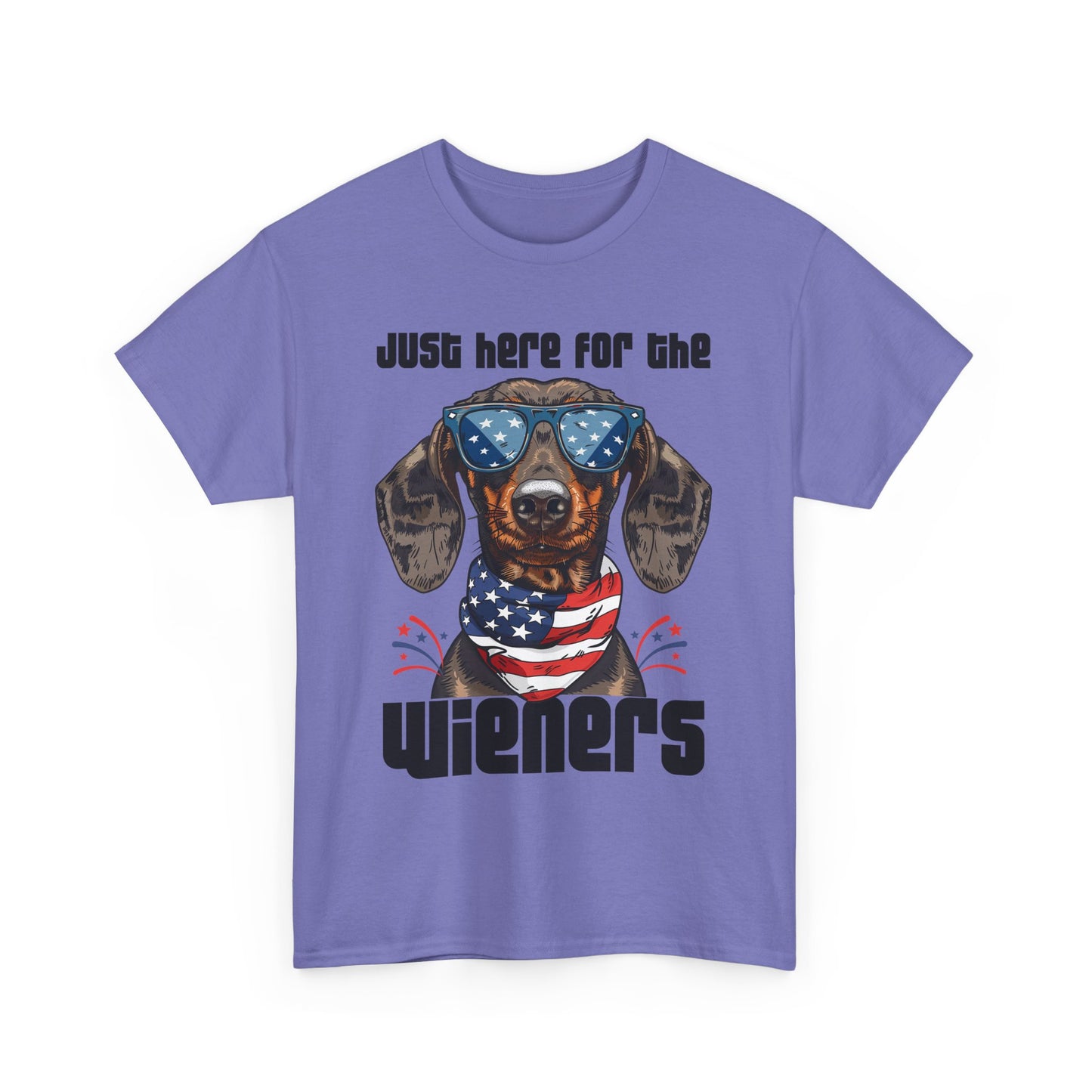 Just Here for the Wieners Fourth of July Tee
