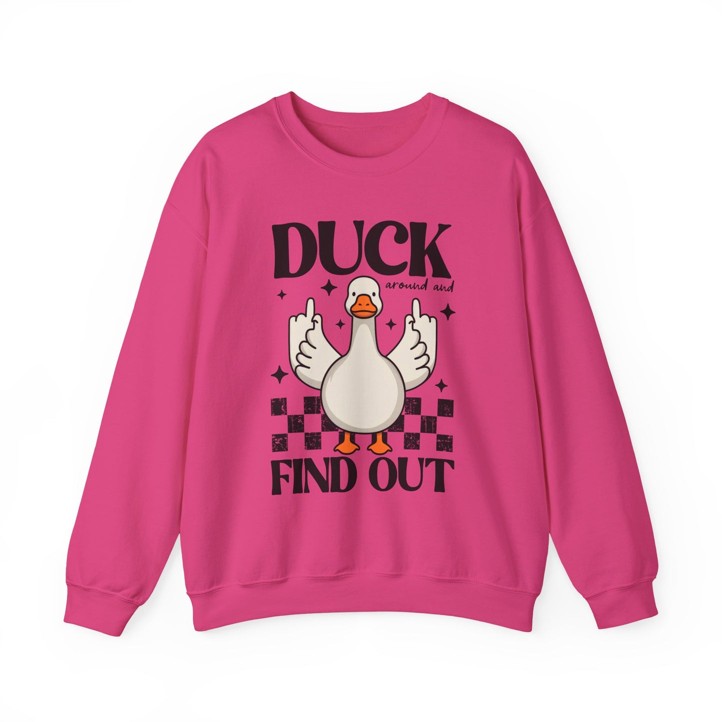 Whimsical Duck Graphic Sweatshirt - Fun Cozy Apparel for Animal Lovers, Ideal Gift for Birthdays, Holidays, Casual Wear, Funny Gift
