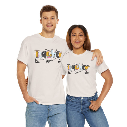 Teacher Appreciation Unisex Heavy Cotton Tee, Teacher Gift, Back to School Shirt, Classroom Outfit, Education T-Shirt
