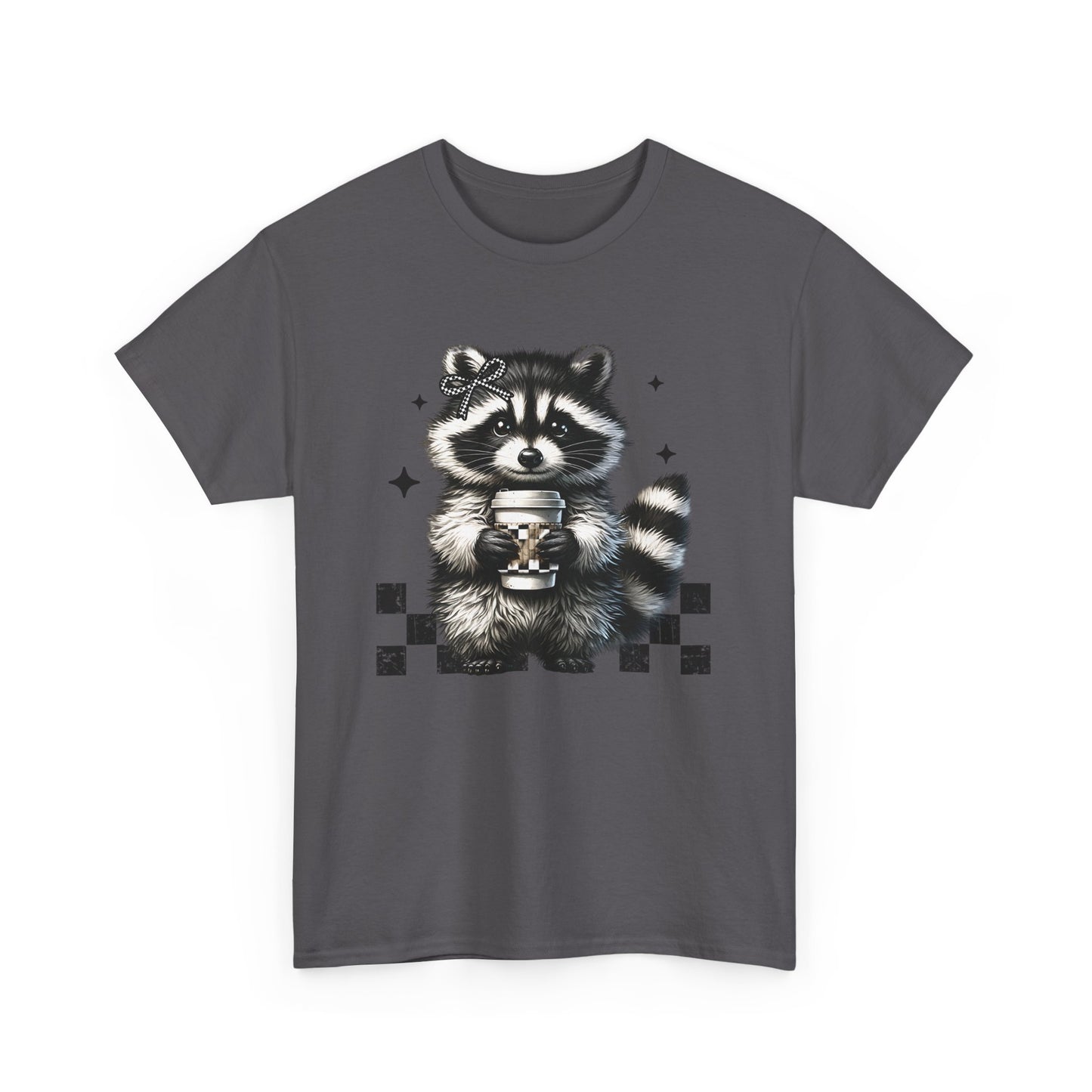 Cute Raccoon Graphic Tee, Unisex Cotton Shirt, Animal Lover Gift, Casual Wear, Fun Nature Tee, Birthday Present, Everyday Style